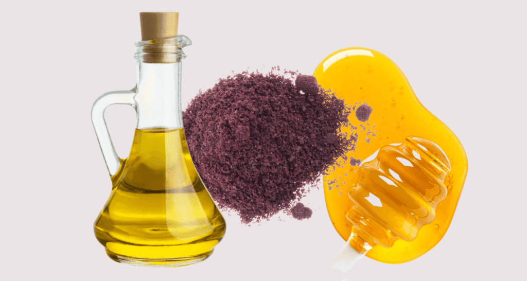 acai berry, honey and olive oil. glowing facial mask recipes