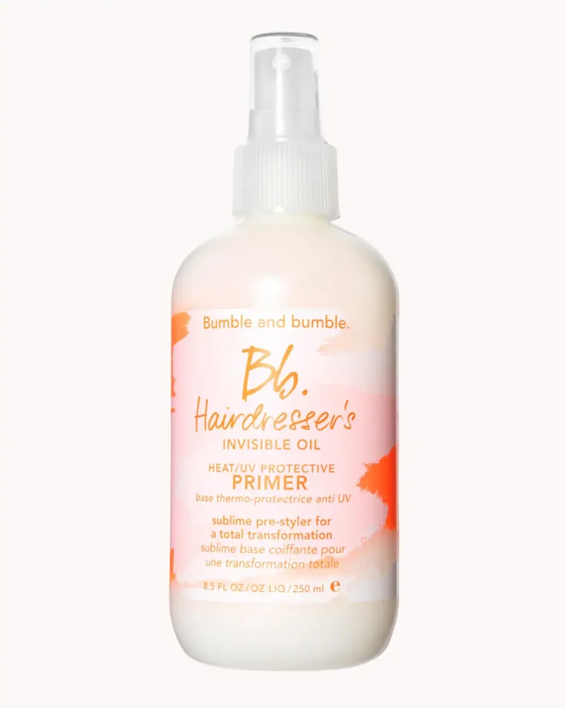 Bumble and Bumble Hairdresserโs Invisible Oil Heat UV Protective Primer. heat protectant products