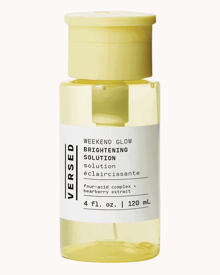 Brightening serum in yellow bottle
