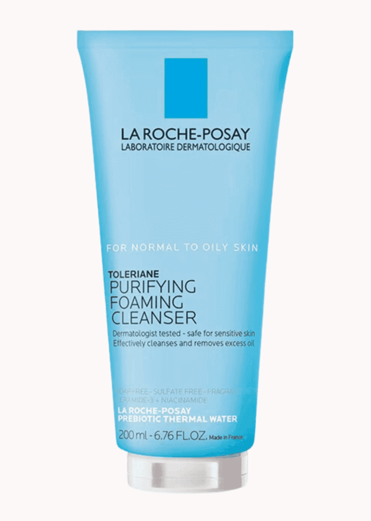 La Roche-Posay Toleriane Purifying Foaming Cleanser. Best Face Washes For Hyperpigmentation On Darker Skin Tones