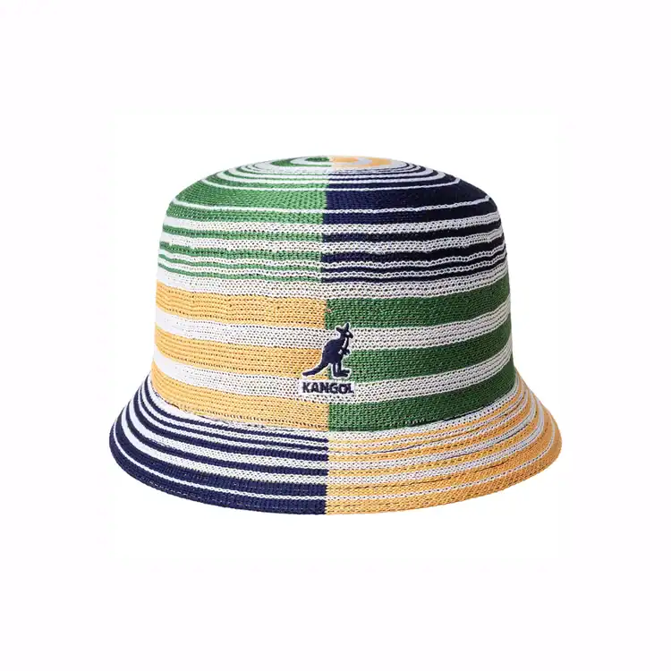 blue green and yellow bucket hat. Best Y2K fashion brands