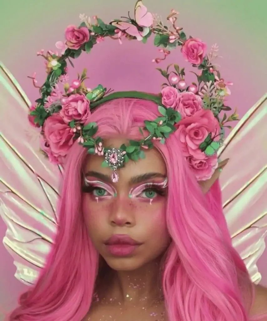 rosy fairy makeup look