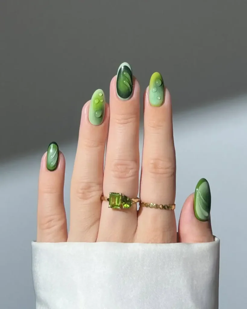 green aura nails. Aura Nail Designs
