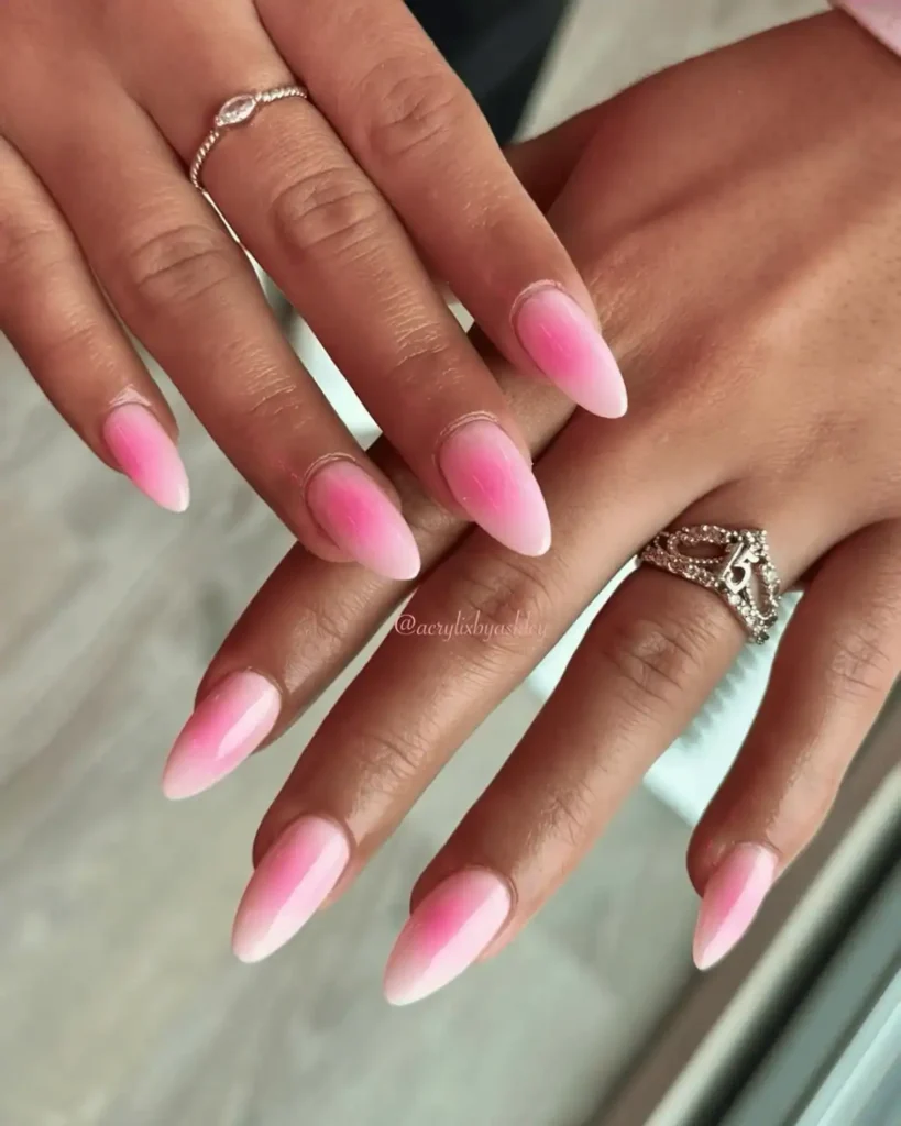 Pink aura nail design