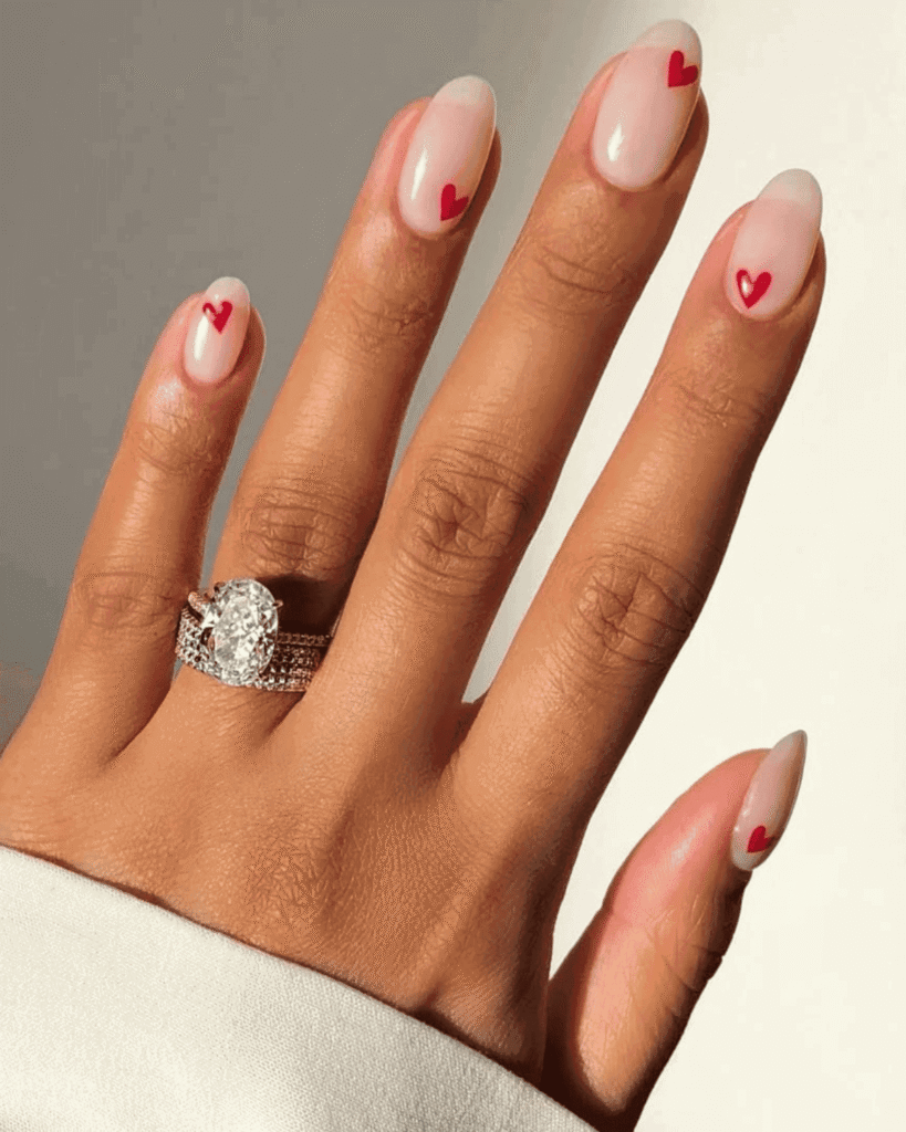 minimalist valentine's nail designs