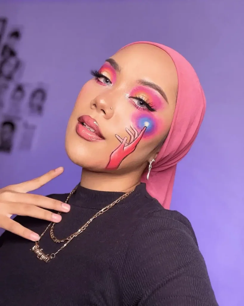 unique pink makeup