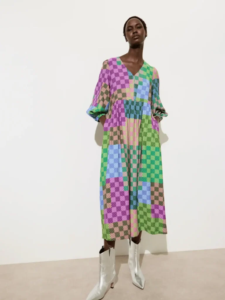 multicolour checkered dress. Checkerboard fashion pieces to buy
