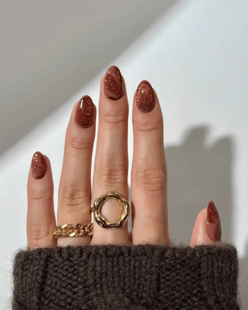 mocha mousse nail ideas