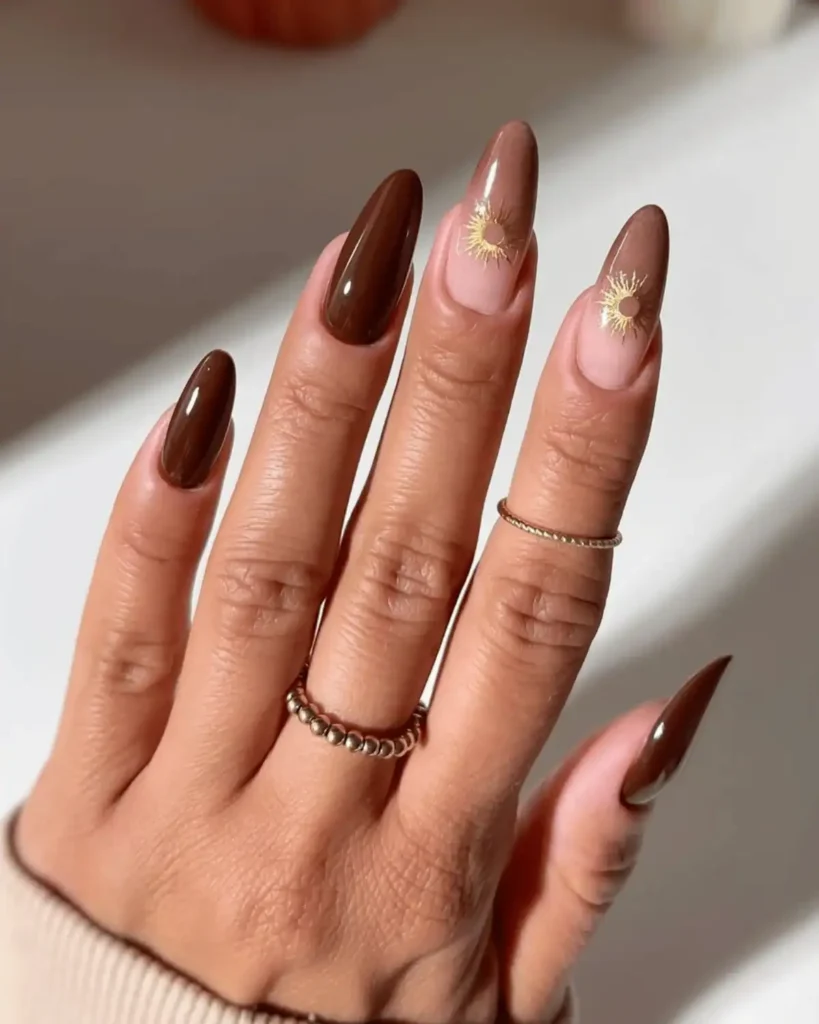 mocha mousse nail ideas