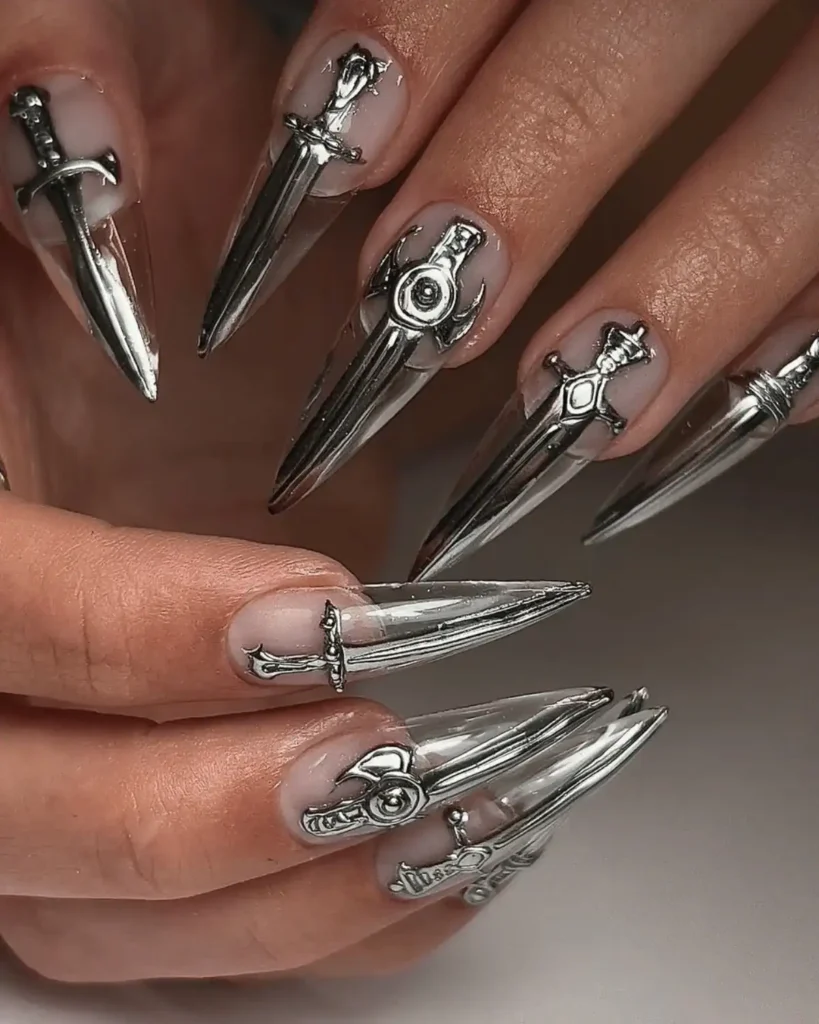 Silver sword nails