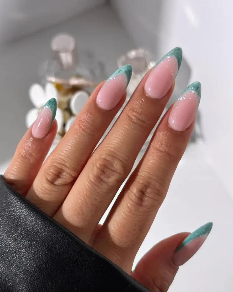 blue tip nails