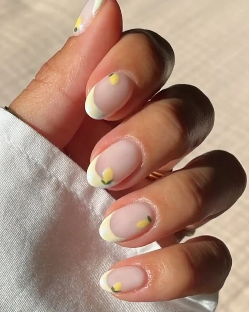 lemon and pastel yellow tips