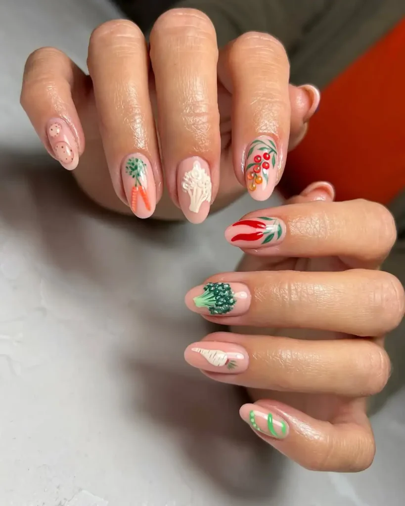 mixed vegetable nails