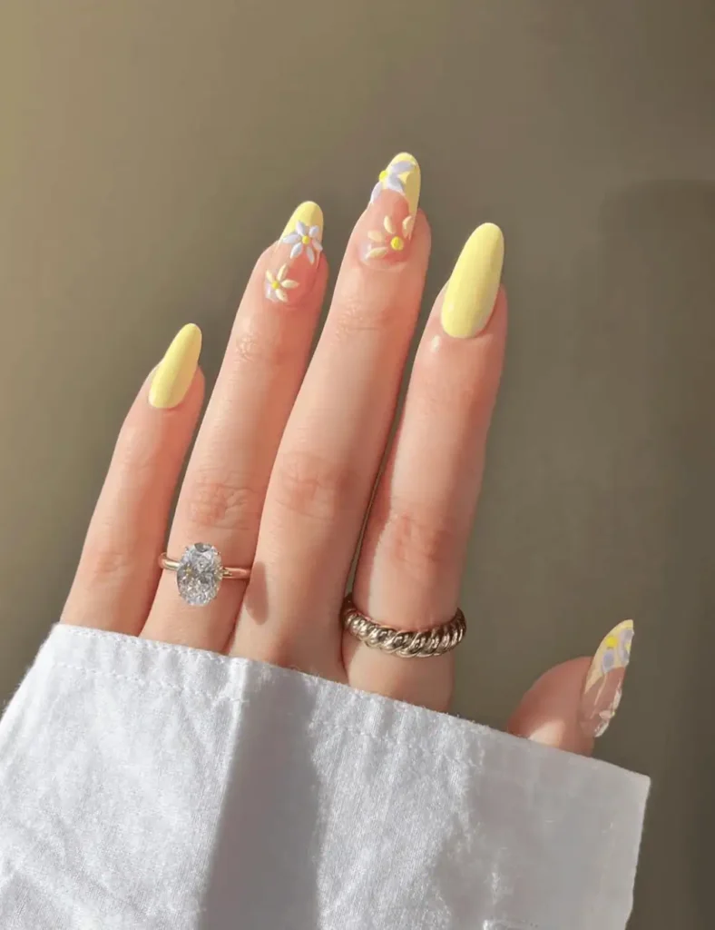 white daisy nails