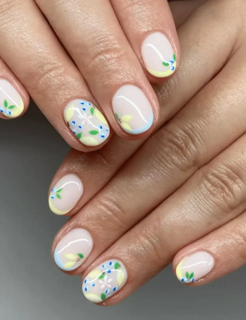 butter yellow nail designs