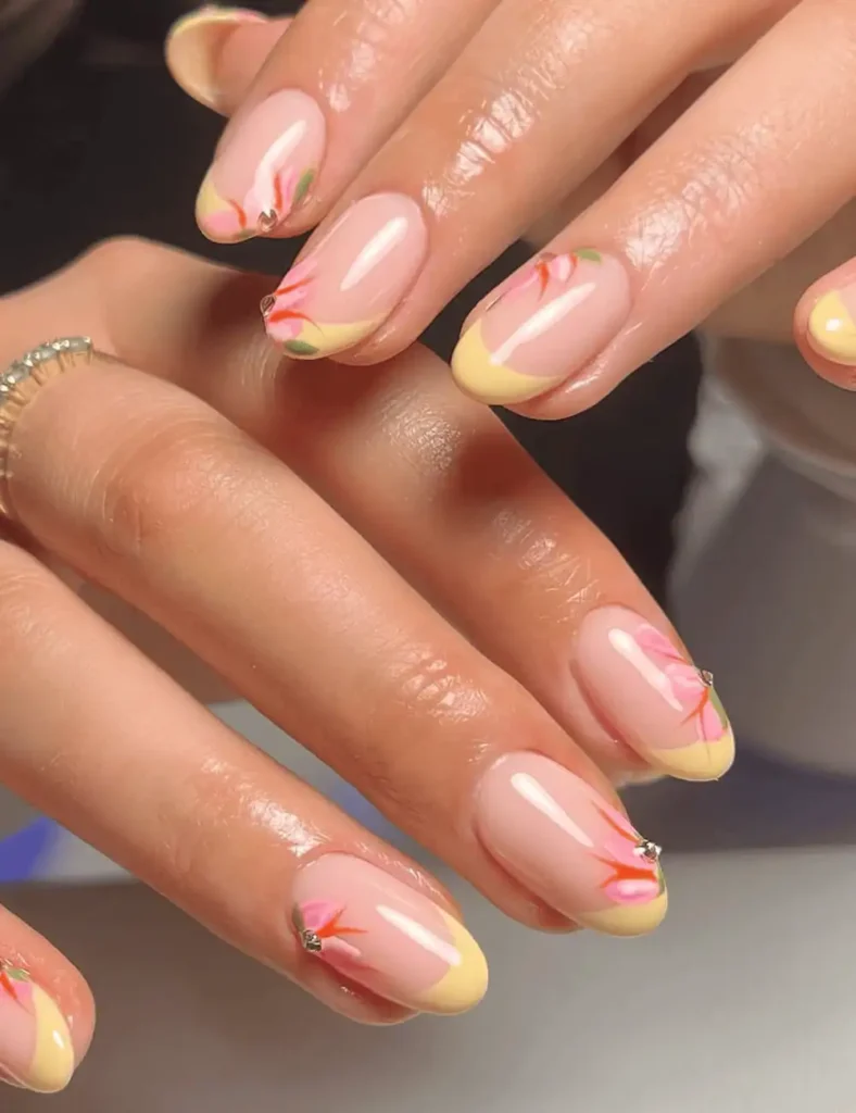 butter yellow nail designs