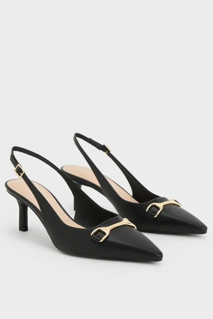 black slingback heels