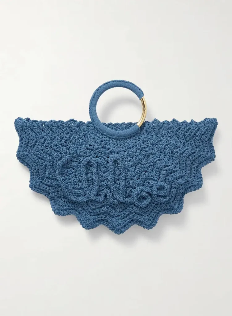 CHLOE Scalloped Crocheted Tote