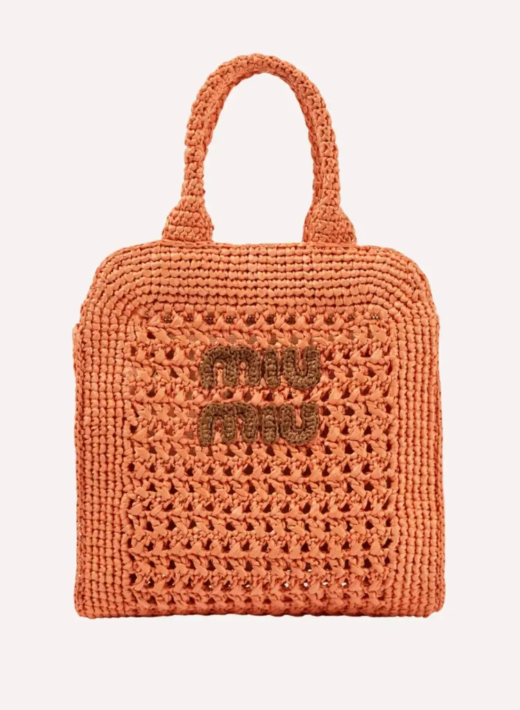 Miu Miu Small Raffia Tote Bag