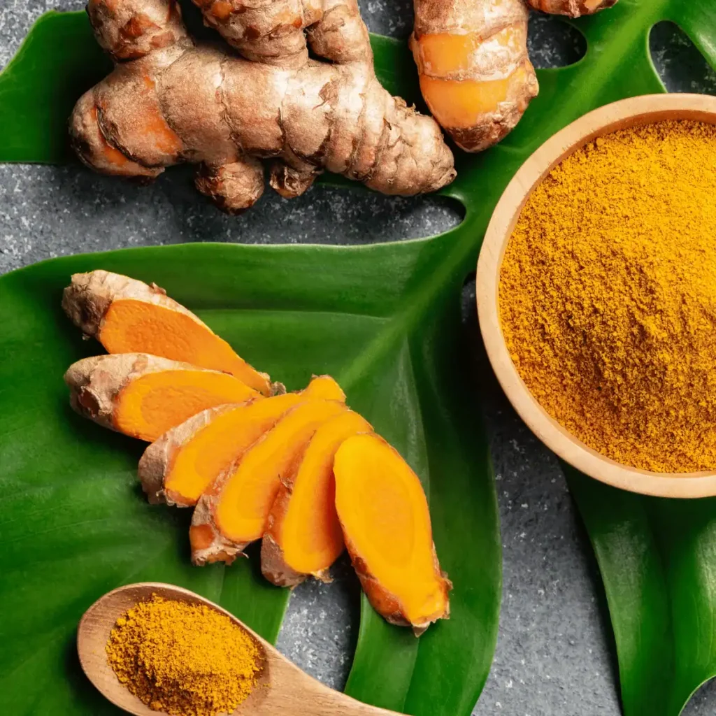 Turmeric-Powder-and-Fresh-Turmeric-Root.-homemade-Turmeric-Soap-Recipes