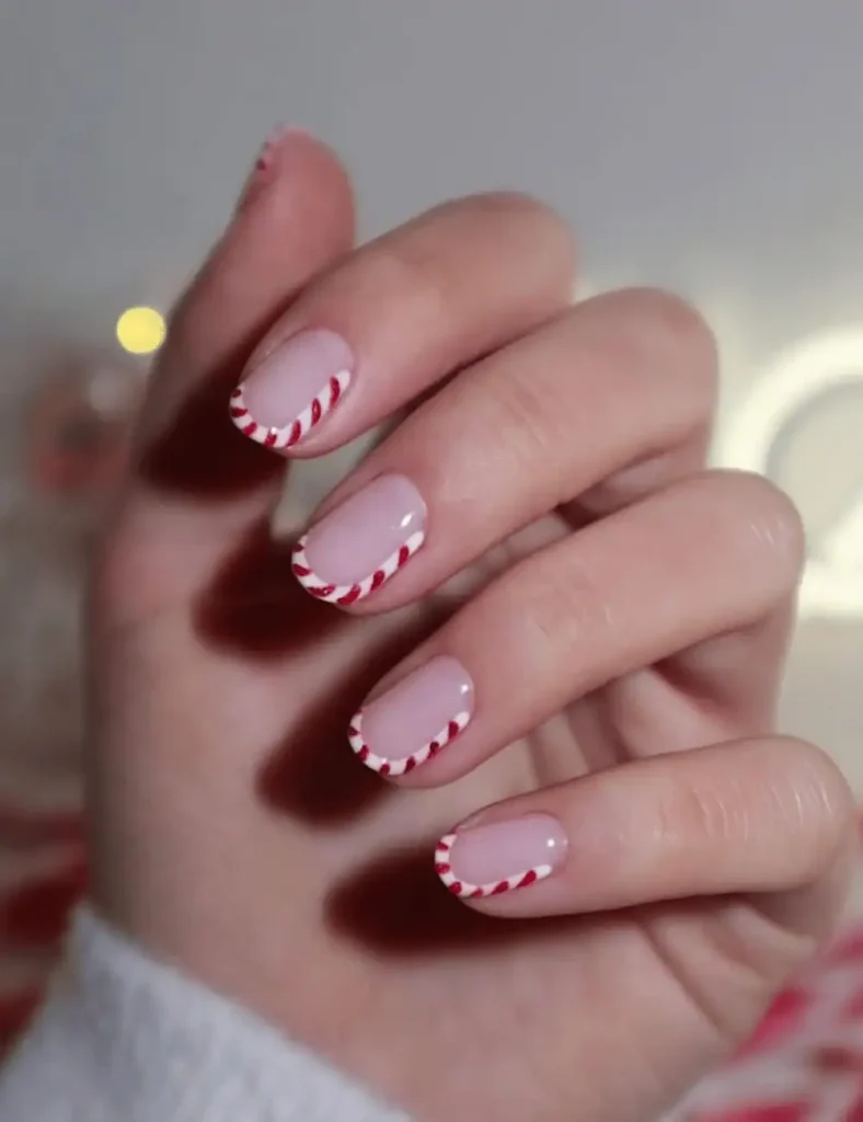 christmas candy nails