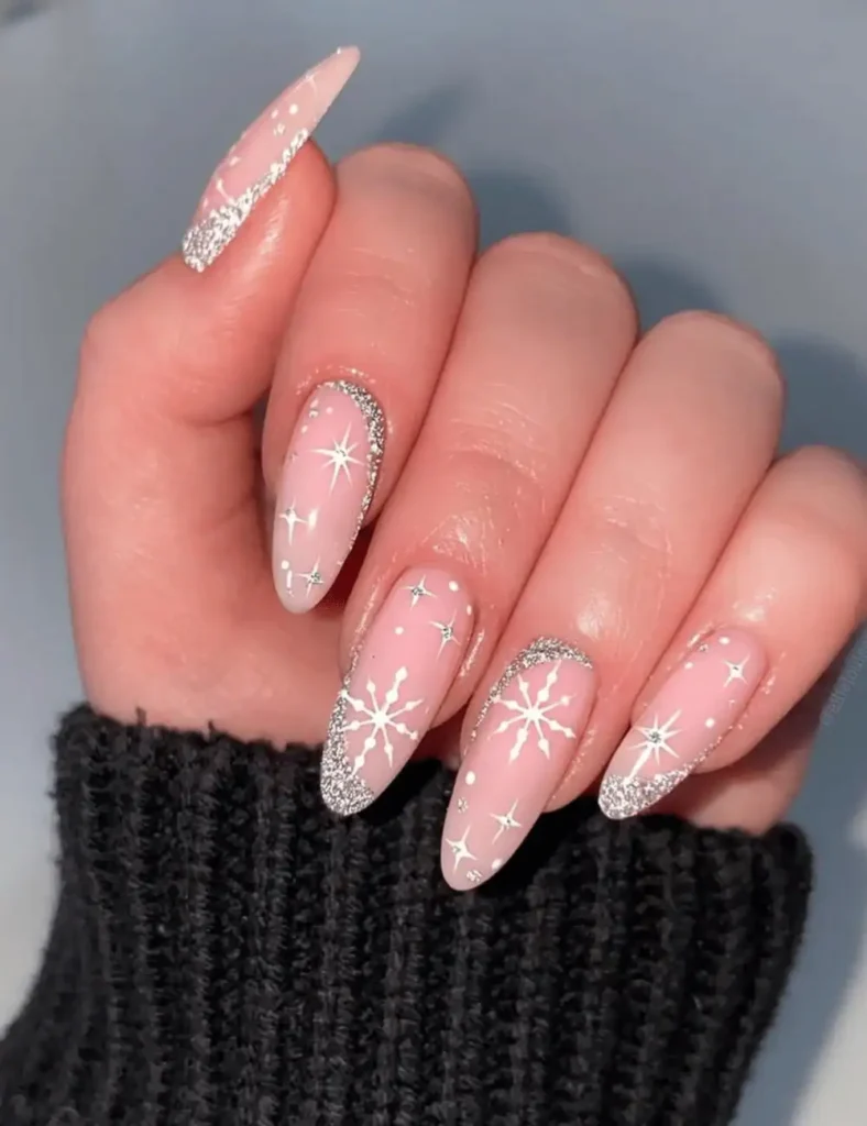 white christmas nail ideas