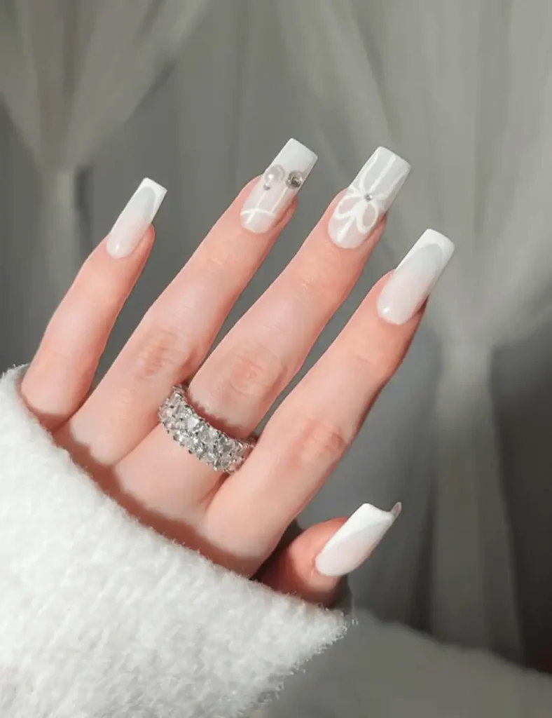white christmas nails (6)