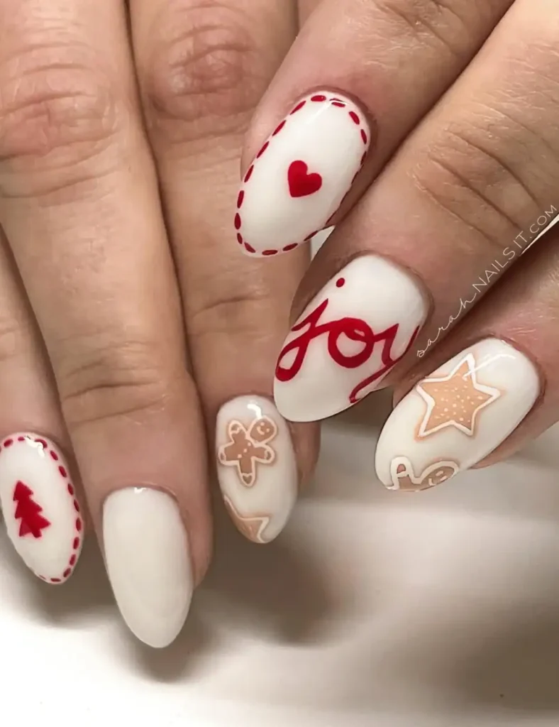 white christmas nail ideas