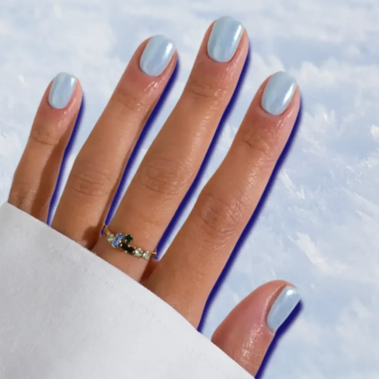 Blue Winter Nails