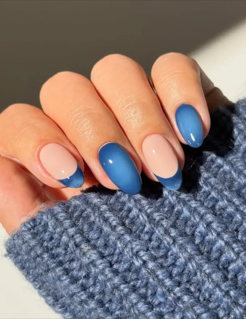 Denim-Blue-Half-Moon-Tips.-blue-winter-nails-788x1024