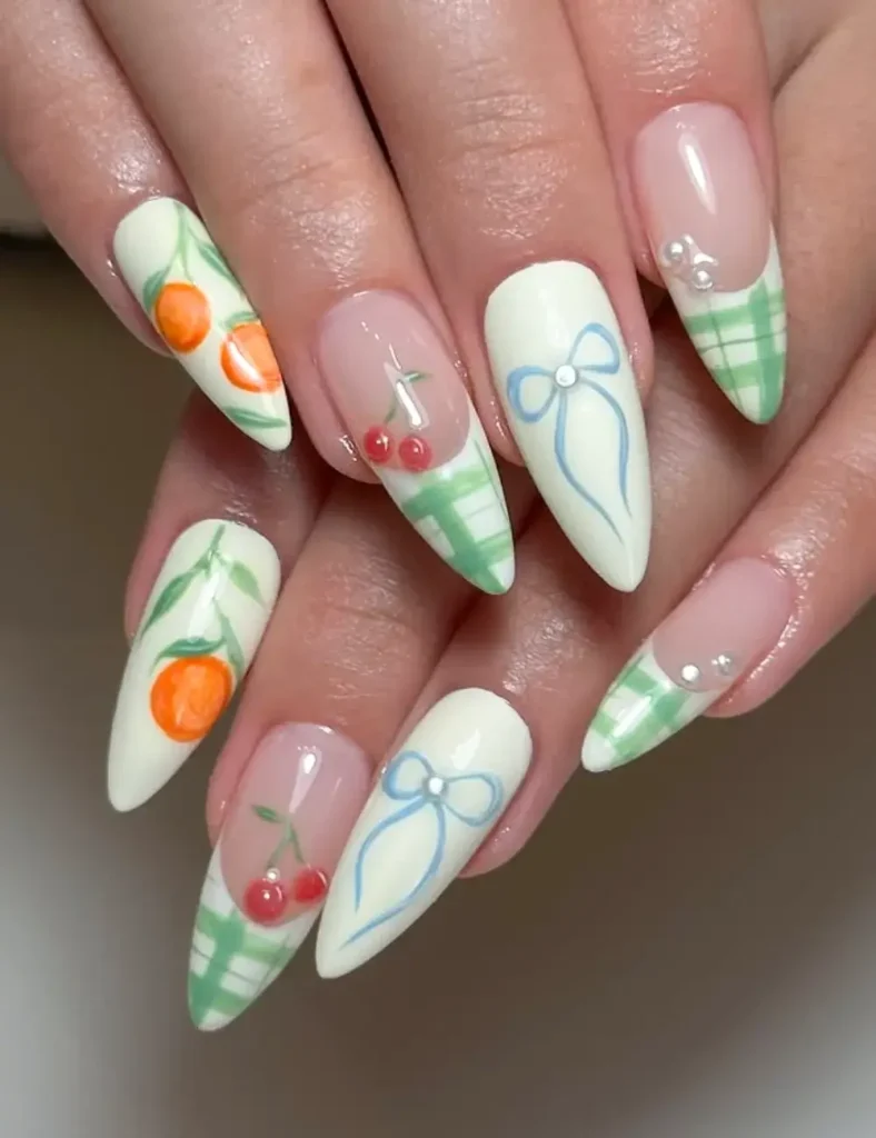 cottagecore Spring-Pastel-Nail-Ideas