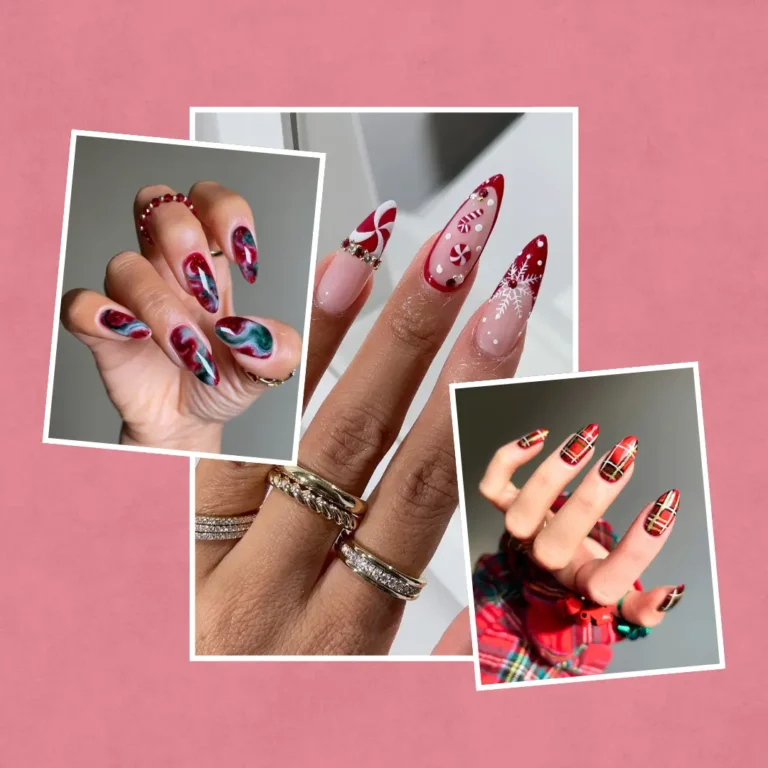 red christmas nails